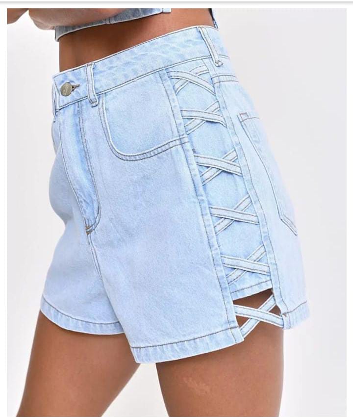 Short Mom Detalhe em X