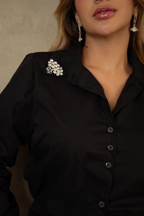 Camisa Social com Broche